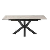Regent 140-180cm Kamite Medium Grey Ceramic Marble Centre Extending Dining Table