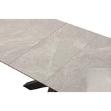 Regent 140-180cm Kamite Medium Grey Ceramic Marble Centre Extending Dining Table