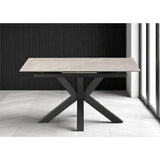 Regent 140-180cm Kamite Medium Grey Ceramic Marble Centre Extending Dining Table