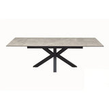 Regent 160-240cm Kamite Medium Grey Ceramic Marble Side Extending Dining Table