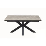 Regent 160-240cm Kamite Medium Grey Ceramic Marble Side Extending Dining Table