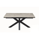 Regent 160-240cm Kamite Medium Grey Ceramic Marble Side Extending Dining Table