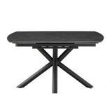 Regent 160-240cm Grey Swivel Ceramic Marble Extending Dining Table