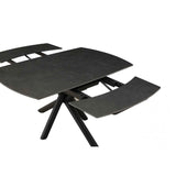 Regent 140-200cm Grey Swivel Ceramic Marble Extending Dining Table