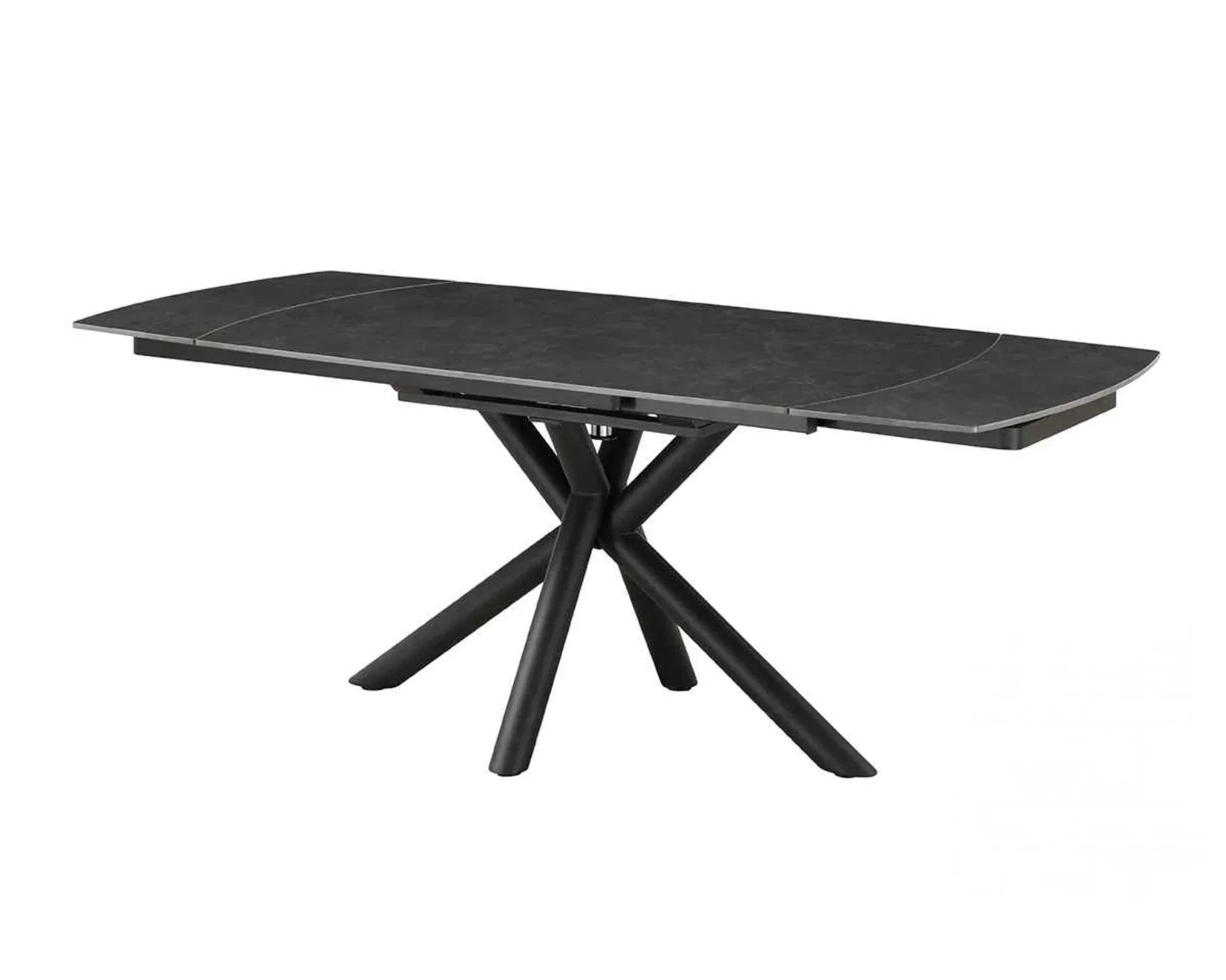 Nova 140-200cm Grey Swivel Ceramic Marble Extending Dining Table