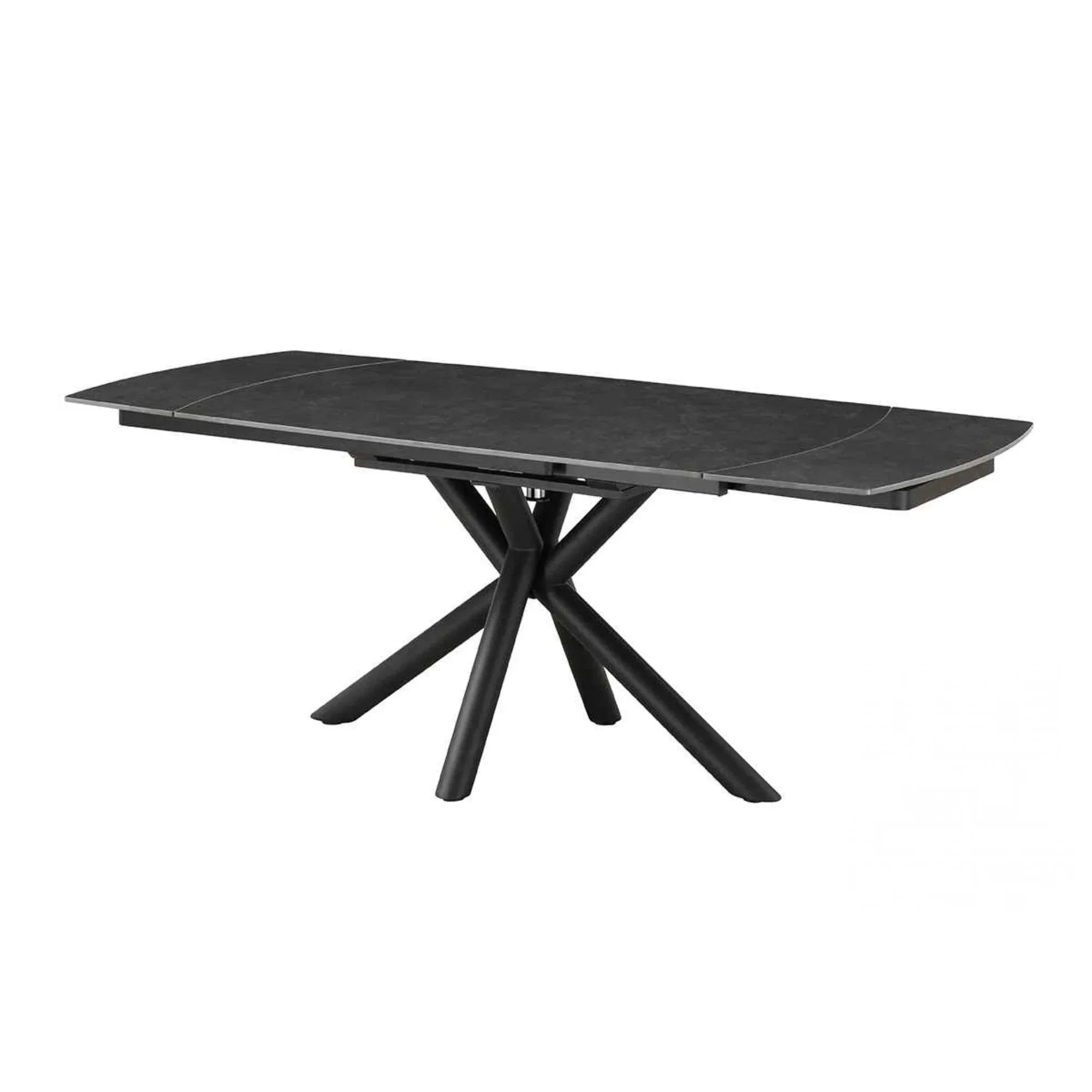 Regent 140-200cm Grey Swivel Ceramic Marble Extending Dining Table