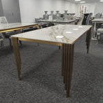 Mayfair 180cm Ceramic Marble & Gold Dining Table-Kitchen & Dining Room Tables-ASR-Belmont Interiors