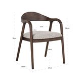 Richmond Interiors Mihara Mocca Fancy Dining Chair