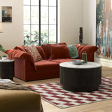 Lucerne Coffee Table Black Ribbed Fluted