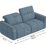 Faringdon Beige 2 Seater Electric Recliner Sofa