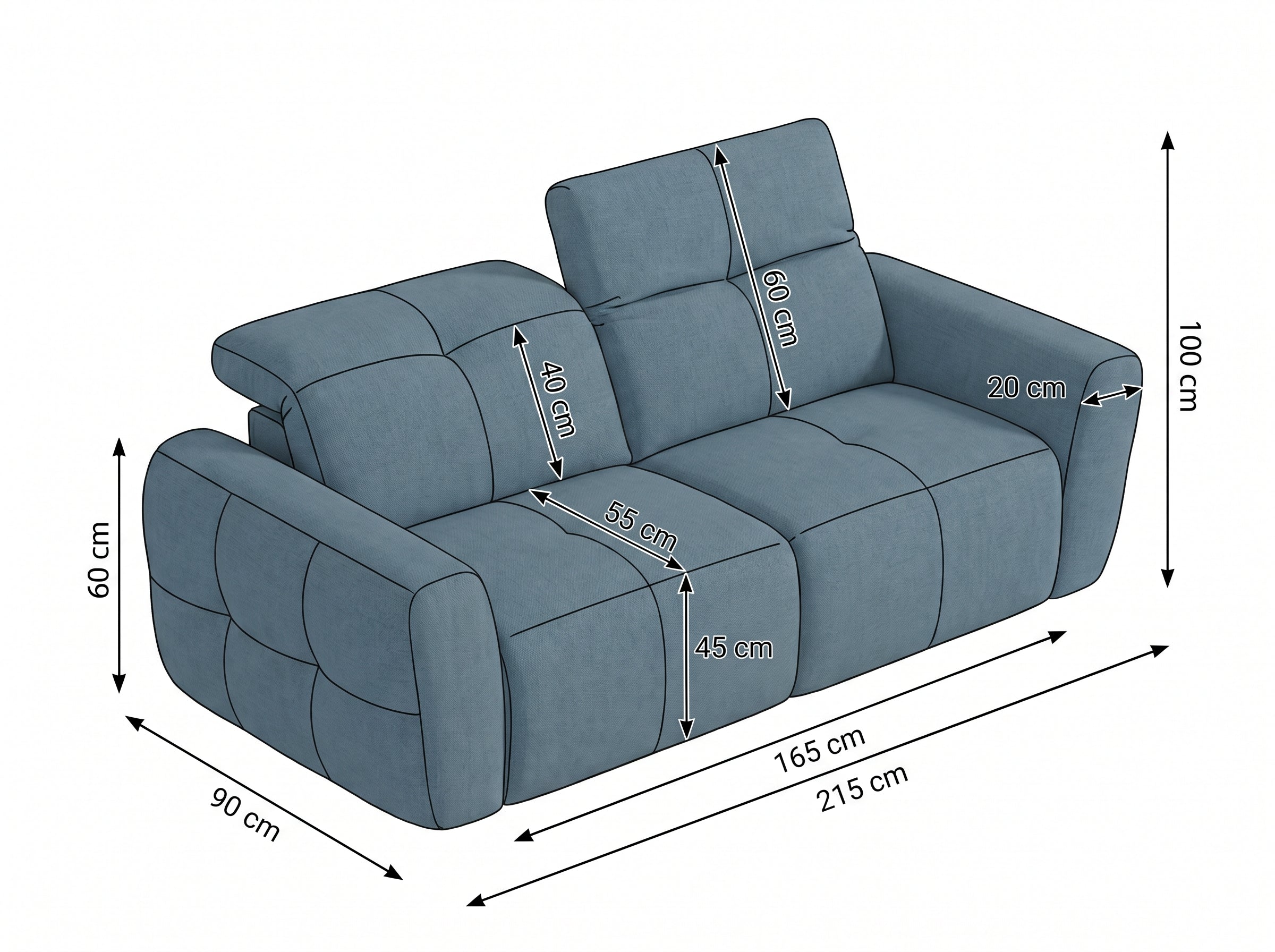 Faringdon Beige 3 Seater Electric Recliner Sofa