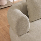 The Pebble Beige Boucle Fabric Right Hand Premium Corner Sofa