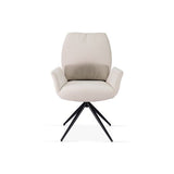 Fairmont 360 Swivel Fabric Dining Chairs - Pairs - 2 Colours