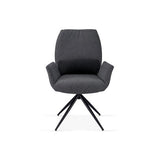 Fairmont 360 Swivel Fabric Dining Chairs - Pairs - 2 Colours