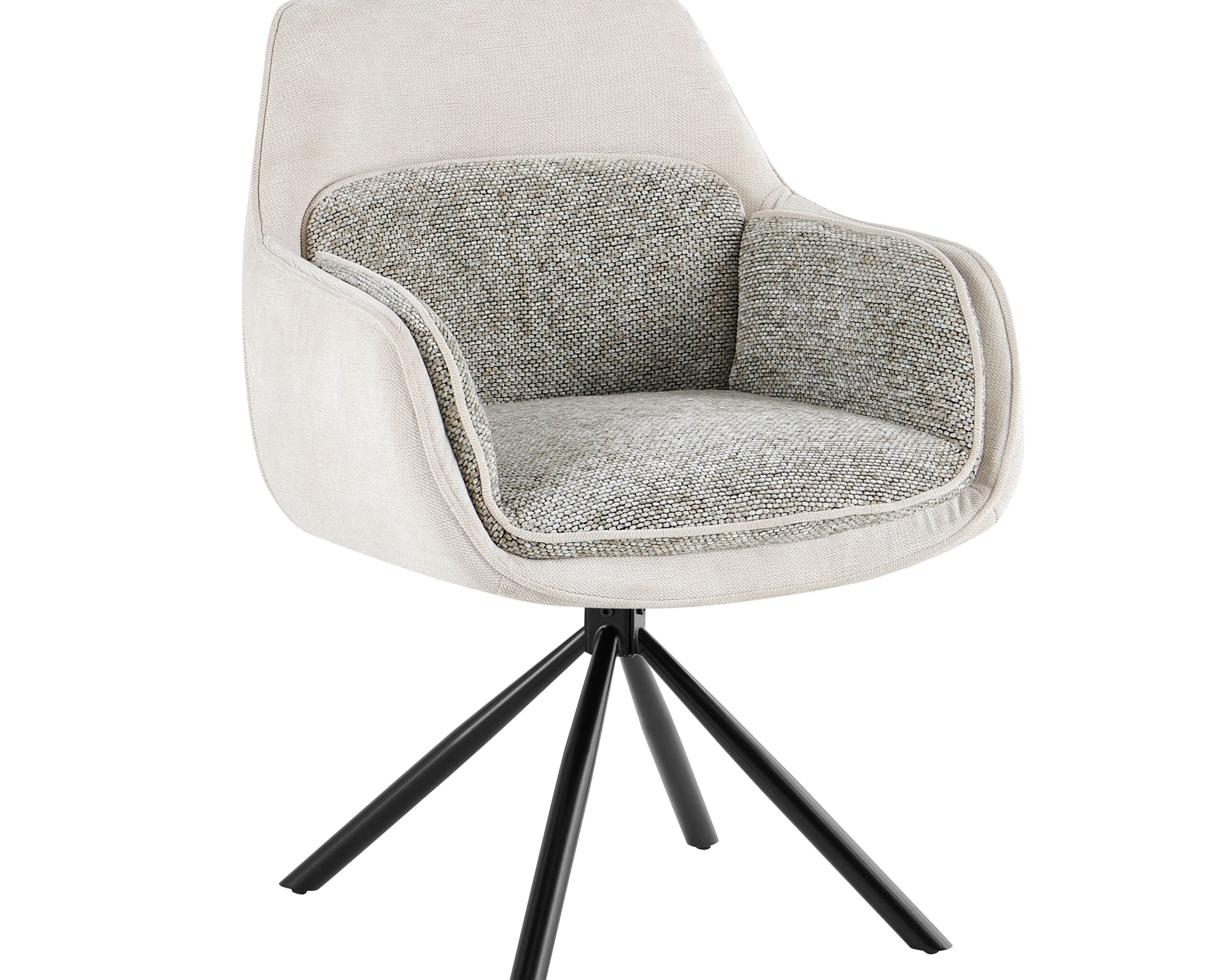 Florence 360 Swivel Fabric Dining Chairs - Pairs - 2 Colours