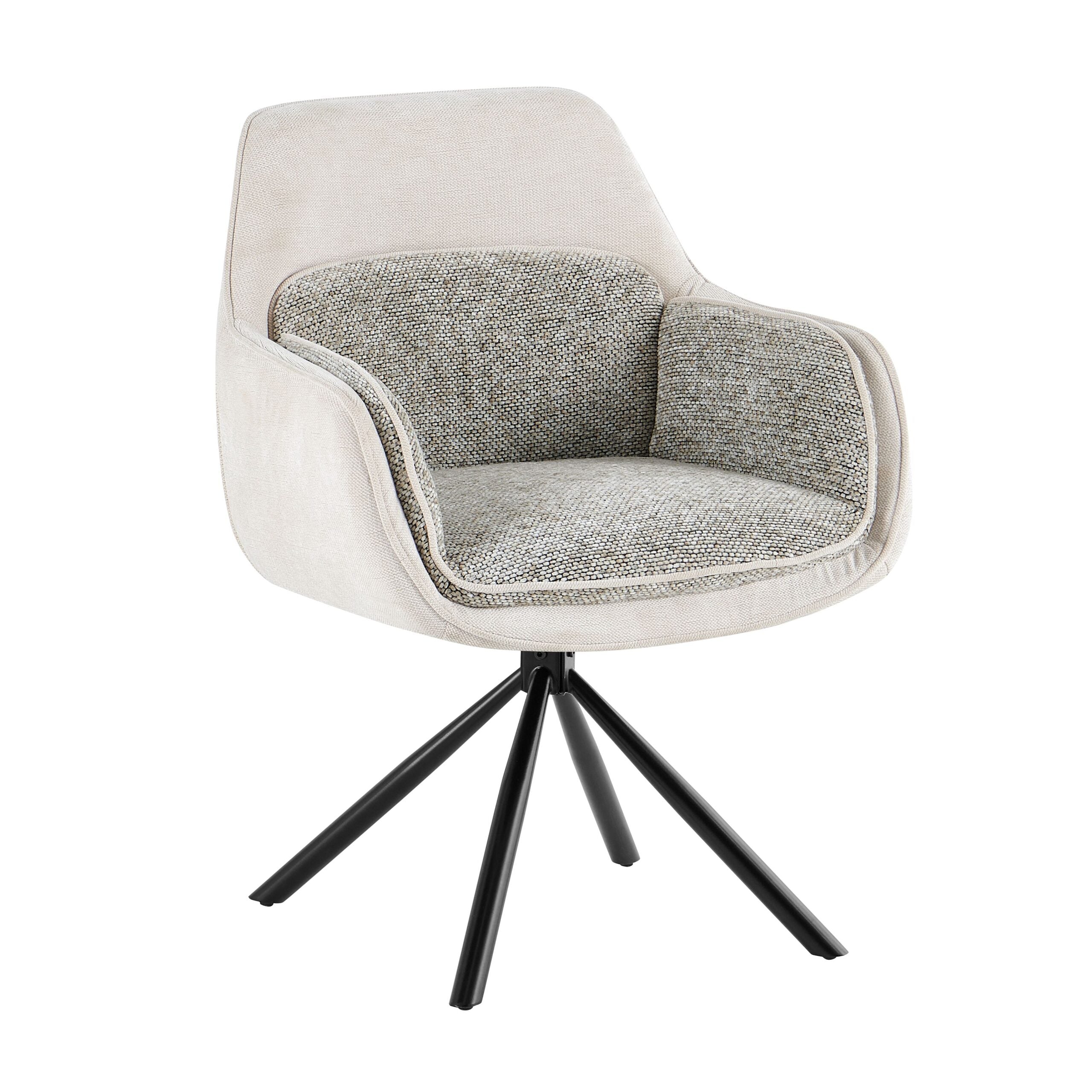 Florence 360 Swivel Fabric Dining Chairs - Pairs - 2 Colours