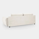Zara Bubble Cream Plush Velvet 3 Seater Sofa
