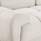 Zara Bubble Cream Plush Velvet 3 Seater Sofa