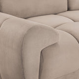Zara Bubble Mocha Plush Velvet 3 Seater Sofa