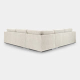 Naples Sofa Beige Fabric Large Corner Sofa