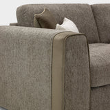 Naples Sofa Mocha Fabric Large Corner Sofa