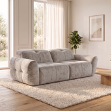 Faringdon Beige 3 Seater Electric Recliner Sofa