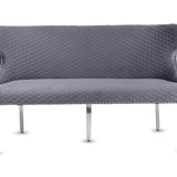 Valentino Lion Knocker Quilted Tufted Plush Velvet 150cm Dining Bench - 5 Colours-Esme Furnishings