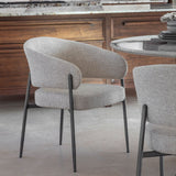 Libra Interiors Holmes Boucle Upholstered Dining Chair - Cream