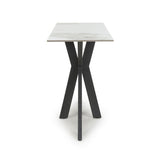 Regent White Ceramic Marble Console Table