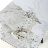 Regent White Ceramic Marble Console Table