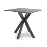 Regent 80cm Grey Ceramic Marble Dining Table