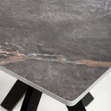 Regent 80cm Grey Ceramic Marble Dining Table