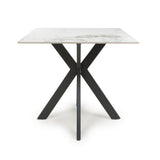 Regent 80cm White Ceramic Marble Dining Table