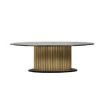 Richmond Interiors Ironville Oval Dining Table – 235cm - Belmont Interiors.