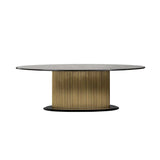Richmond Interiors Ironville Oval Dining Table – 235cm - Belmont Interiors.