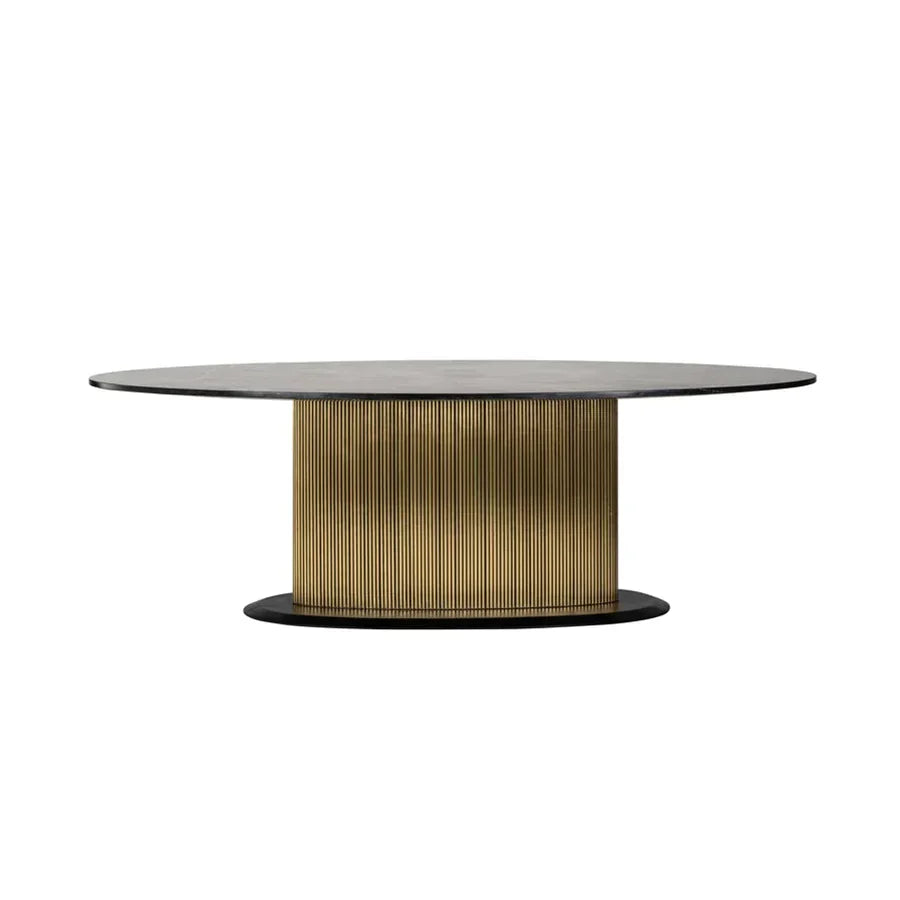 Richmond Interiors Ironville Oval Dining Table – 235cm - Belmont Interiors.