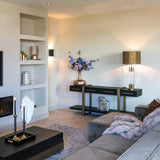 Richmond Interiors Cambon Coffee Table with Black Oak Wood Top