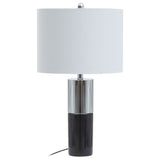 Edgar Black Marble Table Lamp-Esme Furnishings
