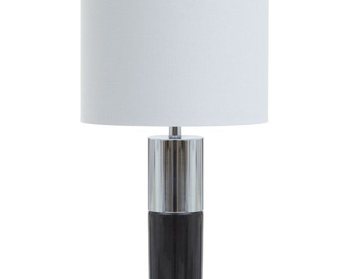 Edgar Black Marble Table Lamp-Esme Furnishings