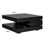 Richmond Oakura Block Black Coffee Table-Belmont Interiors