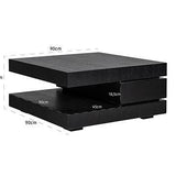Richmond Oakura Block Black Coffee Table-Belmont Interiors