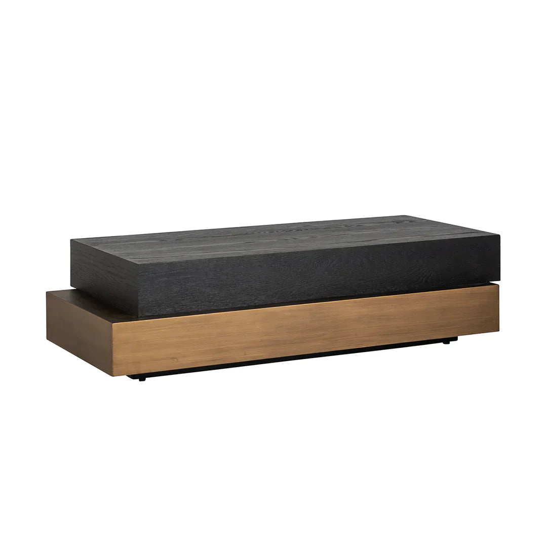 Richmond Interiors Cambon Coffee Table with Black Oak Wood Top