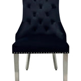 Louis Marble & Chrome Dining Table With Lion Knocker Velvet Chairs & High Back 130cm Bench