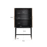 Richmond Interiors Bloomville Shagreen Faux Leather 2 Door Bar Cabinet