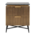 Richmond Ironville Golden 2 Drawer Bedside Cabinet-Belmont Interiors