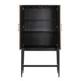 Richmond Interiors Bloomville Shagreen Faux Leather 2 Door Bar Cabinet
