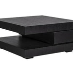 Richmond Oakura Block Black Coffee Table-Belmont Interiors