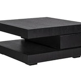 Richmond Oakura Block Black Coffee Table-Belmont Interiors
