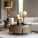 Richmond Interiors Ironville Golden Round Coffee Table