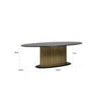 Richmond Interiors Ironville Oval Dining Table – 235cm - Belmont Interiors.